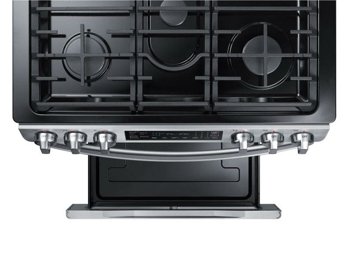 SAMSUNG NX58R9421SS 5.8 cu. ft. Slide-in Gas Range with Convection in Stainless Steel