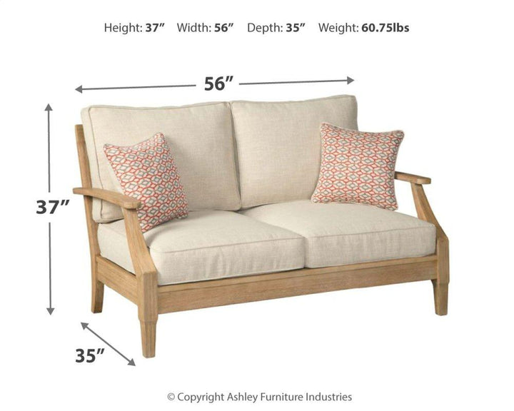 ASHLEY FURNITURE PKG014544 Outdoor Loveseat With 2 Lounge Chairs