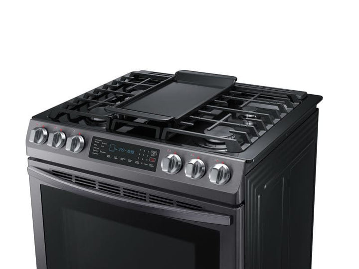 SAMSUNG NX58R9421SG 5.8 cu. ft. Slide-in Gas Range with Convection in Black Stainless Steel