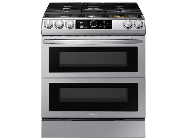 SAMSUNG NY63T8751SS 6.3 cu. ft. Flex Duo TM Front Control Slide-in Dual Fuel Range with Smart Dial, Air Fry, and Wi-Fi in Stainless Steel