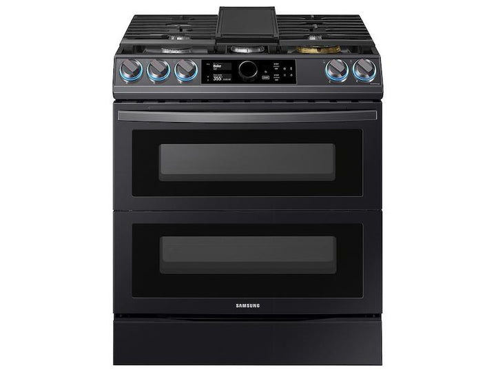 SAMSUNG NX60T8751SG 6.0 cu ft. Smart Slide-in Gas Range with Flex Duo TM , Smart Dial & Air Fry in Black Stainless Steel
