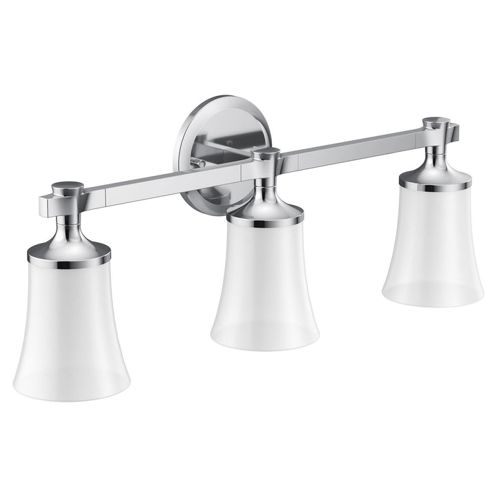 MOEN YB0363CH Flara Chrome three globe bath light