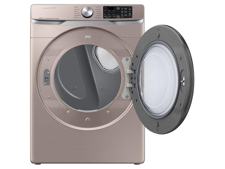 SAMSUNG DVE45B6300C 7.5 cu. ft. Smart Electric Dryer with Steam Sanitize+ in Champagne