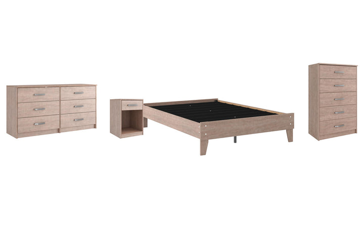 ASHLEY FURNITURE PKG009258 Full Platform Bed With Dresser, Chest and Nightstand