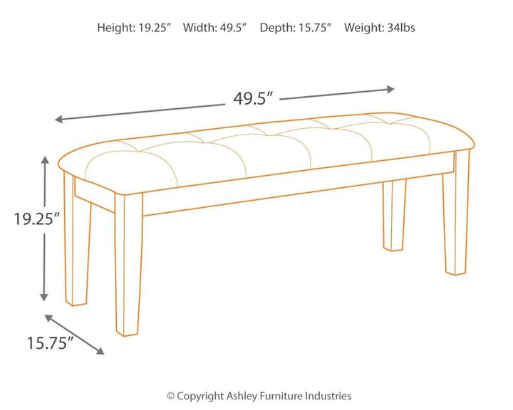 ASHLEY FURNITURE D596D2 Haddigan Dining Table With 4 Chairs and Bench