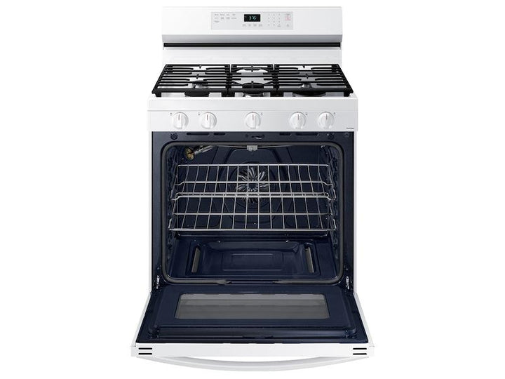 SAMSUNG NX60A6511SW 6.0 cu. ft. Smart Freestanding Gas Range with Integrated Griddle in White