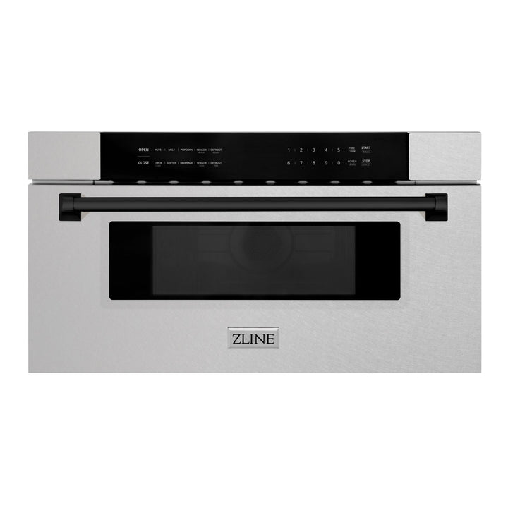 ZLINE KITCHEN AND BATH MWDZ30SSCB ZLINE Autograph Edition 30" 1.2 cu. ft. Built-In Microwave Drawer in Fingerprint Resistant Stainless Steel with Accents Color: Champagne Bronze