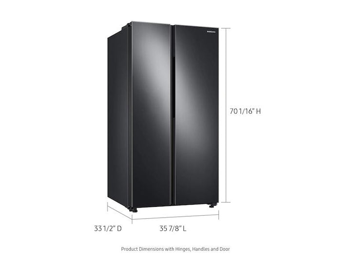 SAMSUNG RS28A500ASG 28 cu. ft. Smart Side-by-Side Refrigerator in Black Stainless Steel