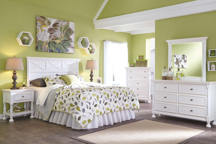 ASHLEY FURNITURE PKG005293 Queen Panel Headboard With Mirrored Dresser