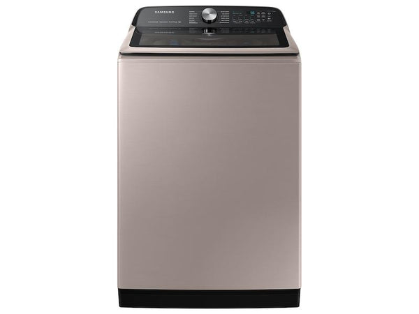 SAMSUNG WA51A5505AC 5.1 cu. ft. Smart Top Load Washer with ActiveWave TM Agitator and Super Speed Wash in Champagne