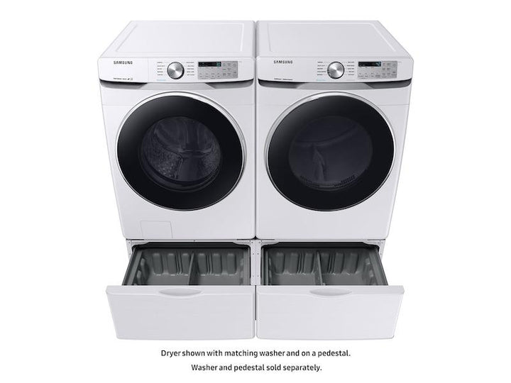 SAMSUNG DVE45T6200W 7.5 cu. ft. Electric Dryer with Steam Sanitize+ in White