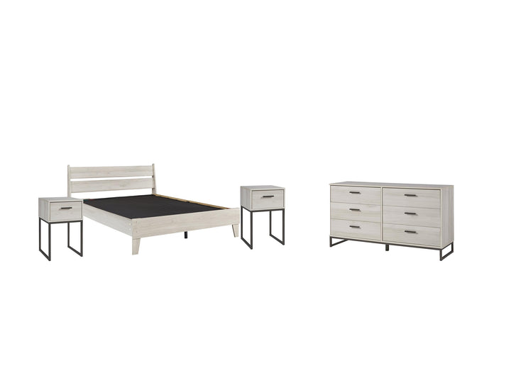 ASHLEY FURNITURE PKG009022 Full Panel Headboard With Dresser and 2 Nightstands