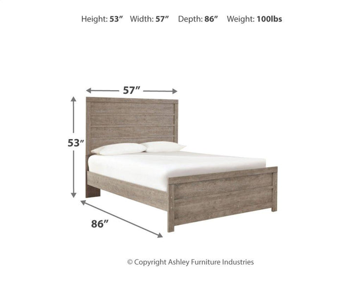 ASHLEY FURNITURE PKG002426 Full Panel Bed With Mirrored Dresser, Chest and 2 Nightstands