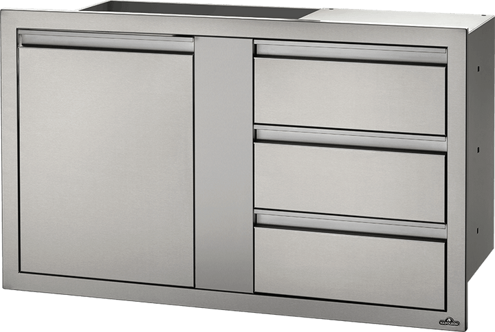 NAPOLEON BBQ BI42241D3DR 42" X 24" Large Single Door & Triple Drawer and Triple Drawer , Stainless Steel