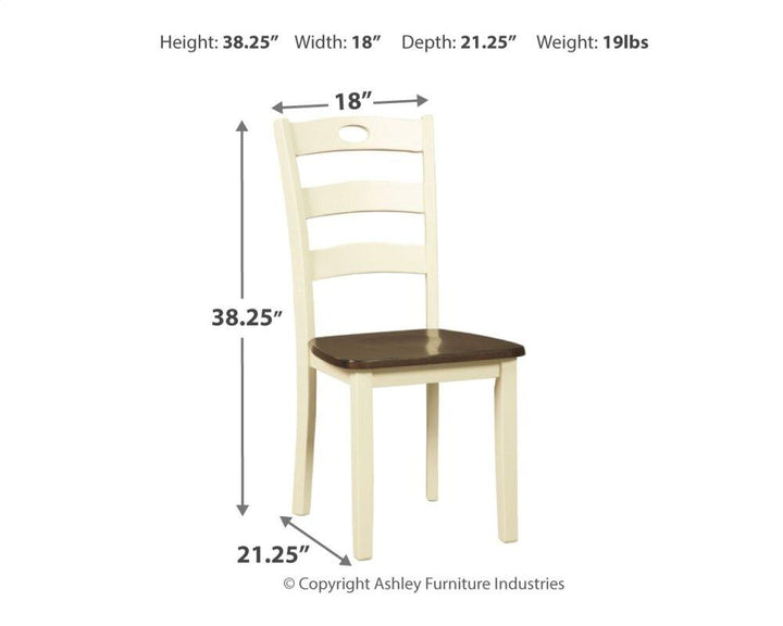 ASHLEY FURNITURE D335D4 Woodanville Dining Table With 2 Chairs