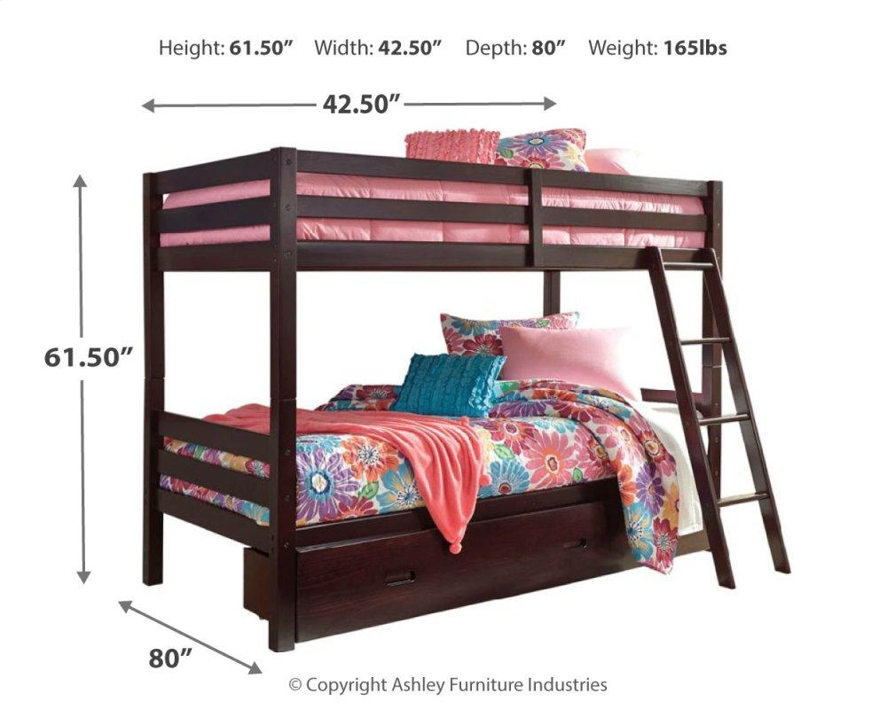 ASHLEY FURNITURE B328YB2 Halanton Twin Over Twin Bunk Bed With 1 Large Storage Drawer