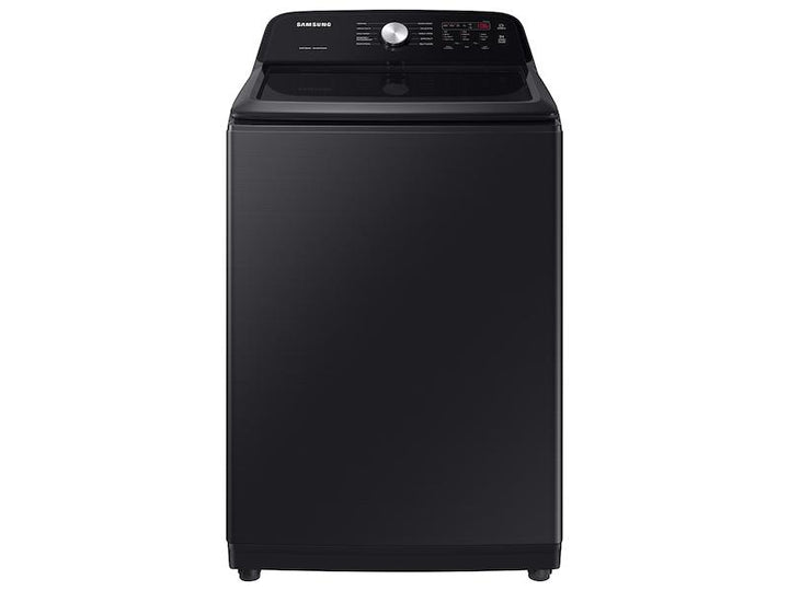 SAMSUNG WA49B5105AV 4.9 cu. ft. Large Capacity Top Load Washer with ActiveWave TM Agitator and Deep Fill in Brushed Black