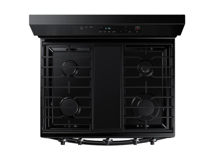 SAMSUNG NX60A6111SB 6.0 cu. ft. Smart Freestanding Gas Range with Integrated Griddle in Black