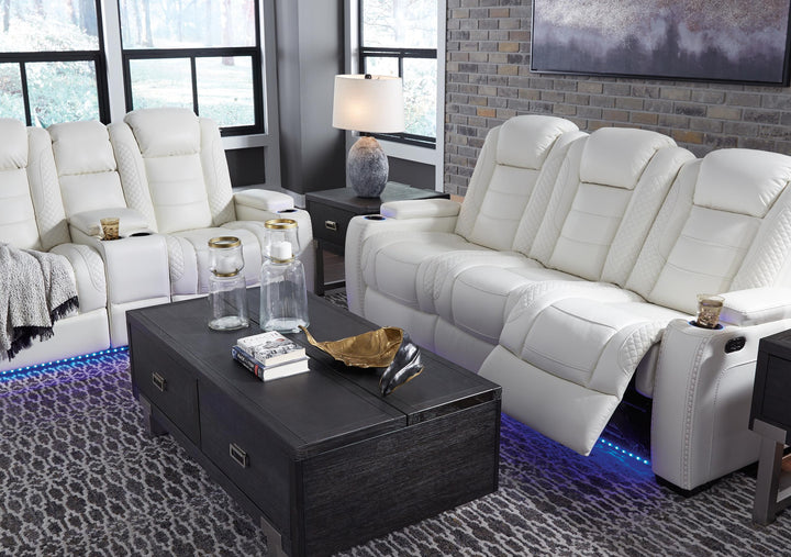 ASHLEY FURNITURE 37004U2 Party Time Power Reclining Sofa and Loveseat