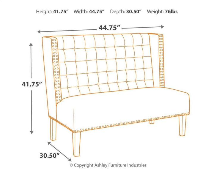 ASHLEY FURNITURE A3000116 Beauland Accent Bench