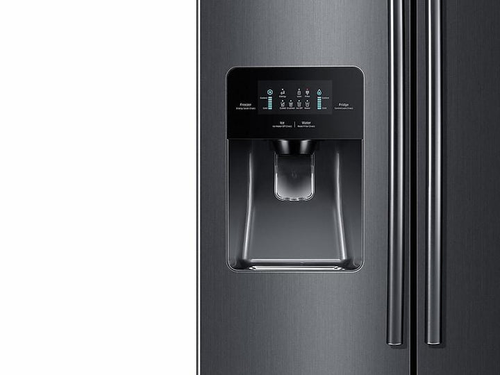 SAMSUNG RS25H5111SG 25 cu. ft. Side-by-Side Refrigerator with In-Door Ice Maker in Black Stainless Steel