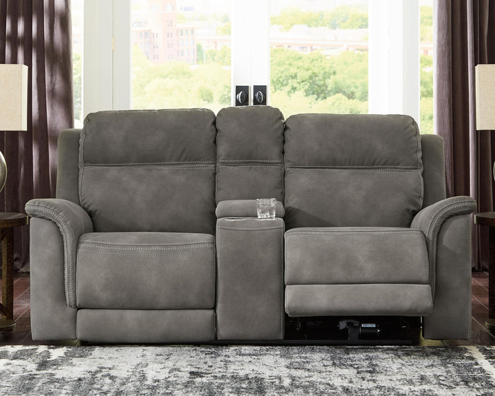 ASHLEY FURNITURE 5930118 Next-gen Durapella Power Reclining Loveseat With Console