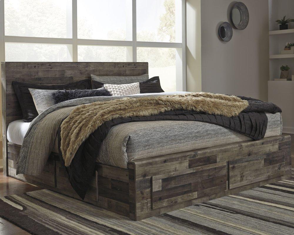 ASHLEY FURNITURE B200B19 Derekson King Panel Bed With 4 Storage Drawers