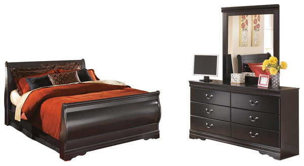 ASHLEY FURNITURE PKG002536 Queen Sleigh Bed With Mirrored Dresser