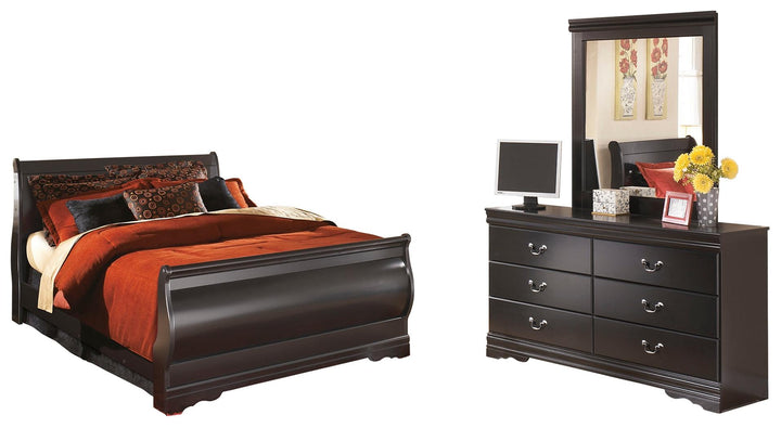 ASHLEY FURNITURE PKG002536 Queen Sleigh Bed With Mirrored Dresser