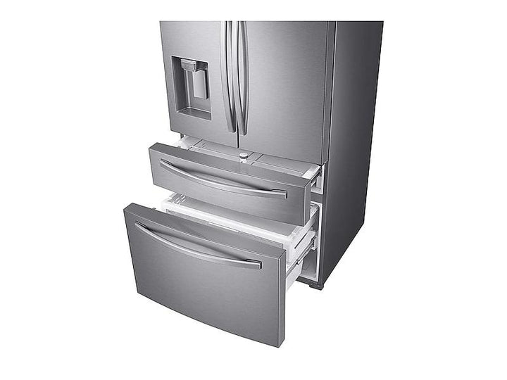 SAMSUNG RF24R7201SR 23 cu. ft. Counter Depth 4-Door French Door Refrigerator with FlexZone TM Drawer in Stainless Steel