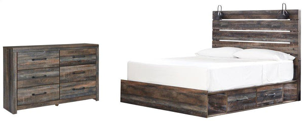 ASHLEY FURNITURE PKG003198 King Panel Bed With 2 Storage Drawers With Dresser
