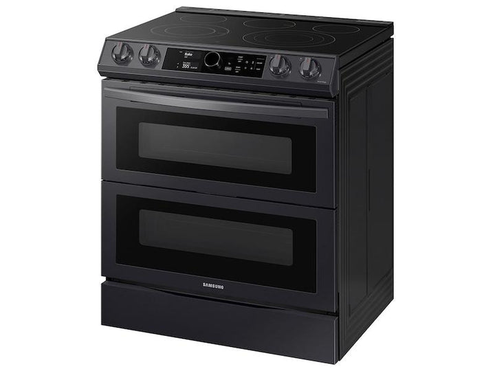 SAMSUNG NE63T8751SG 6.3 cu ft. Smart Slide-in Electric Range with Smart Dial, Air Fry, & Flex Duo TM in Black Stainless Steel