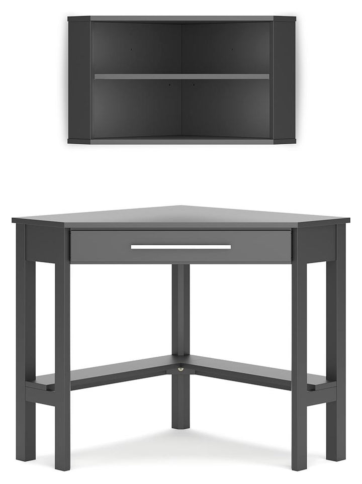 ASHLEY FURNITURE H206H1 Otaska Home Office Corner Desk With Bookcase