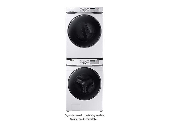 SAMSUNG DVE45R6100W 7.5 cu. ft. Electric Dryer with Steam Sanitize+ in White