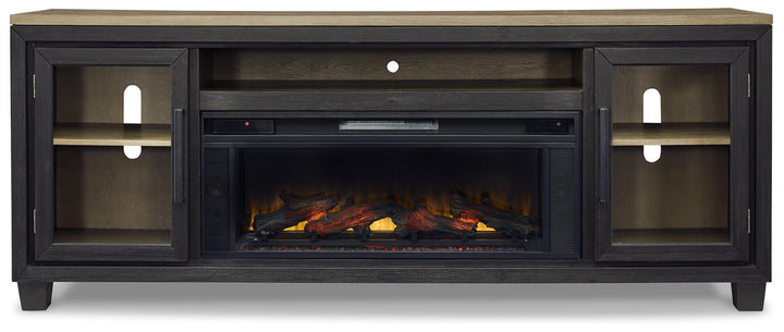 ASHLEY FURNITURE W989W1 Foyland 83" TV Stand With Electric Fireplace