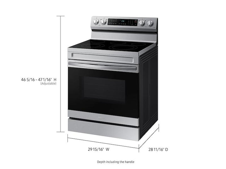 SAMSUNG NE63A6511SS 6.3 cu. ft. Smart Freestanding Electric Range with No-Preheat Air Fry & Convection in Stainless Steel