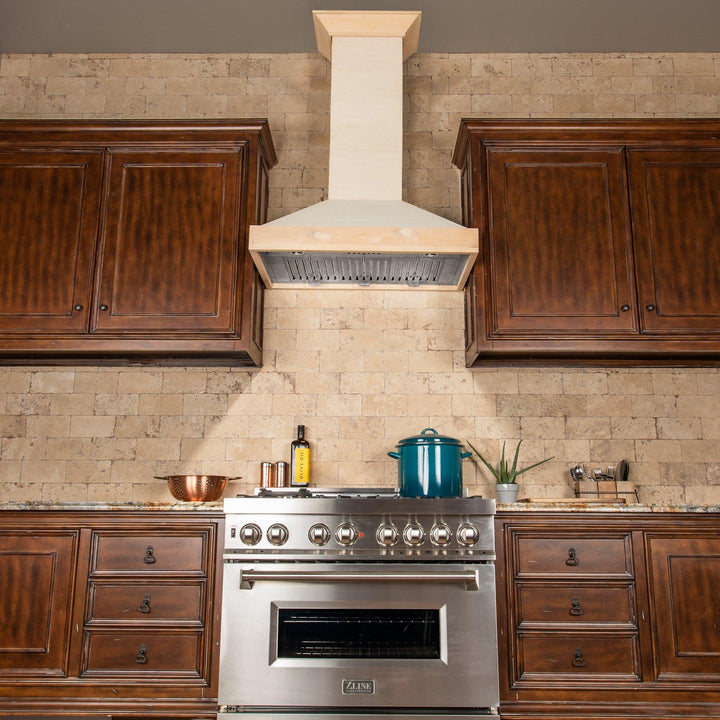 ZLINE KITCHEN AND BATH KBUF30 ZLINE Ducted Unfinished Wooden Wall Mount Range Hood Size: 30 Inch