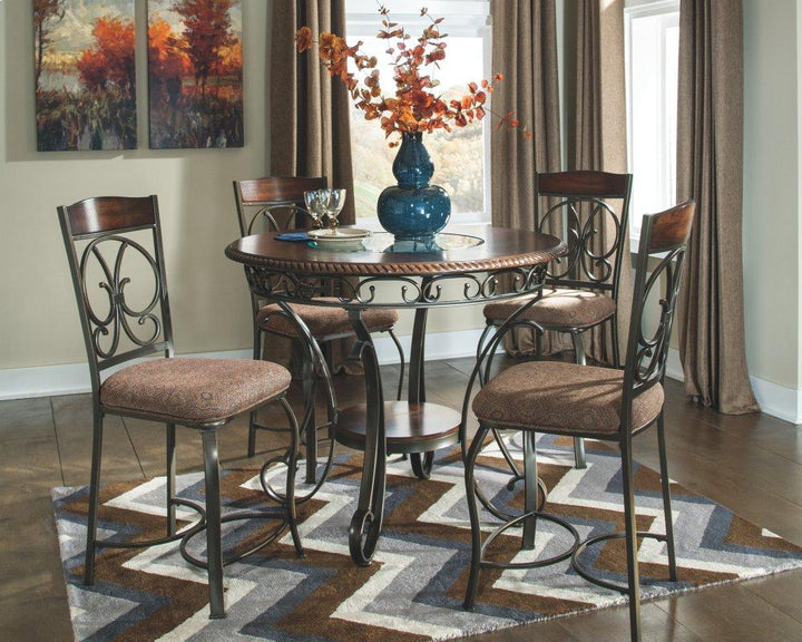 ASHLEY FURNITURE D329D2 Glambrey Counter Height Dining Table and 4 Barstools