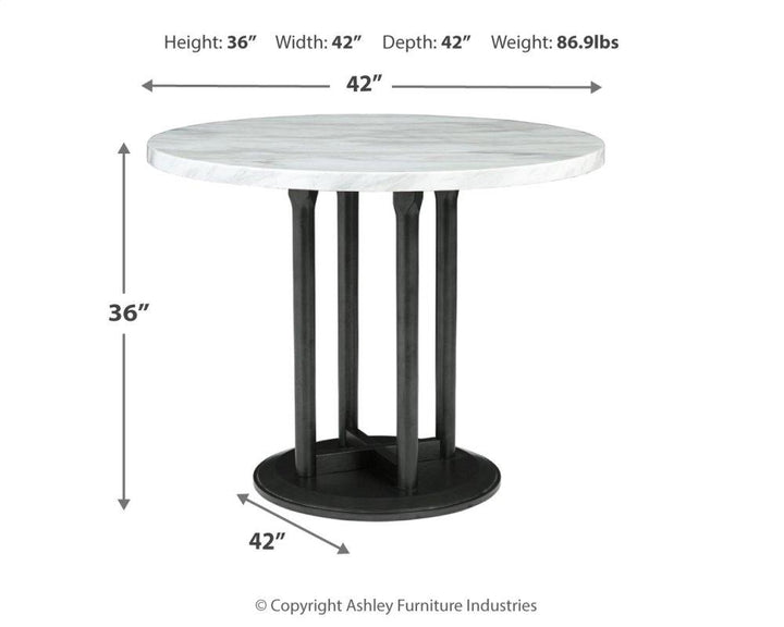 ASHLEY FURNITURE PKG008107 Counter Height Dining Table and 2 Barstools