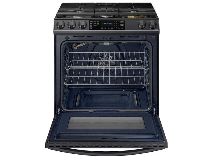 SAMSUNG NX60T8511SG 6.0 cu ft. Smart Slide-in Gas Range with Air Fry in Black Stainless Steel