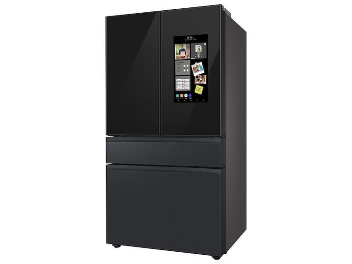 SAMSUNG RF29BB89008MAA Bespoke 4-Door French Door Refrigerator 29 cu. ft. - with Top Left and Family Hub TM Panel in Charcoal Glass - and Matte Black Steel Middle and Bottom Door Panels