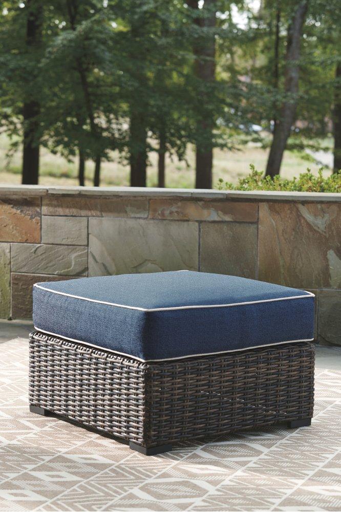 ASHLEY FURNITURE PKG008827 Outdoor Sofa, Loveseat and Ottoman