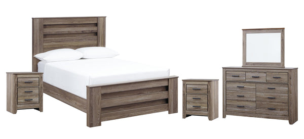 ASHLEY FURNITURE PKG003984 Full Panel Bed With Mirrored Dresser and 2 Nightstands