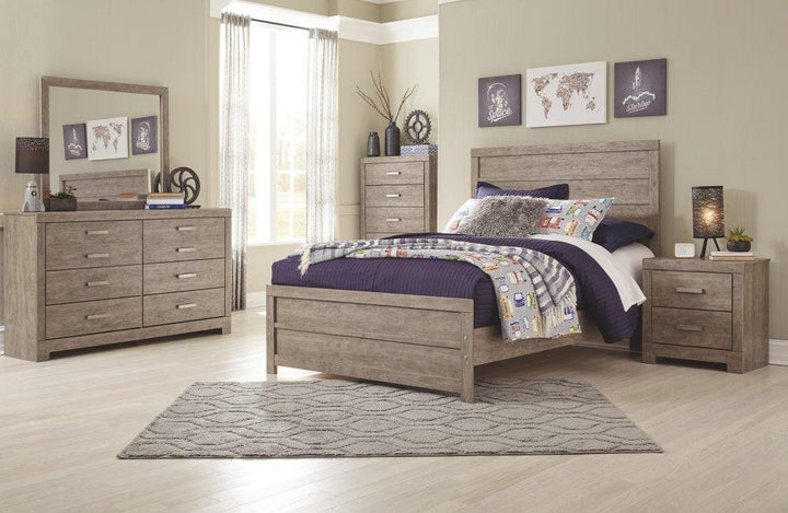 ASHLEY FURNITURE PKG002426 Full Panel Bed With Mirrored Dresser, Chest and 2 Nightstands