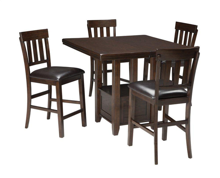 ASHLEY FURNITURE D596D5 Haddigan Counter Height Dining Table With 4 Barstools