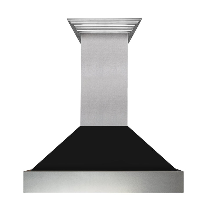 ZLINE KITCHEN AND BATH 8654BLM30 ZLINE Ducted ZLINE DuraSnow Stainless Steel R Range Hood with Black Matte Shell Size: 30 Inch