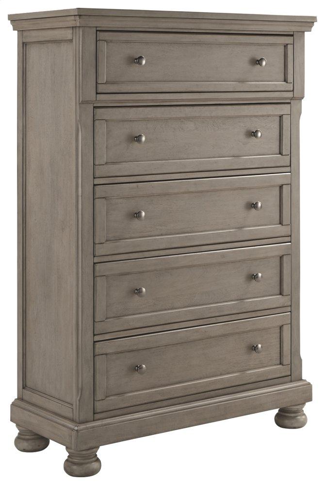 ASHLEY FURNITURE PKG006599 California King Panel Bed With Mirrored Dresser, Chest and Nightstand