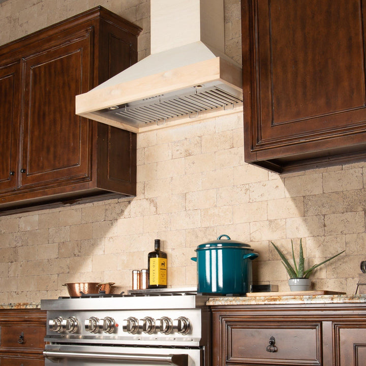 ZLINE KITCHEN AND BATH KBUF30 ZLINE Ducted Unfinished Wooden Wall Mount Range Hood Size: 30 Inch