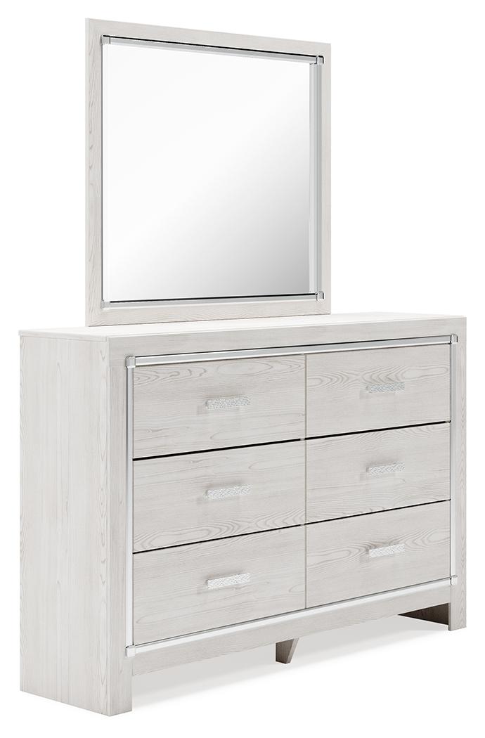 ASHLEY FURNITURE PKG010616 Full Panel Bookcase Bed With Mirrored Dresser