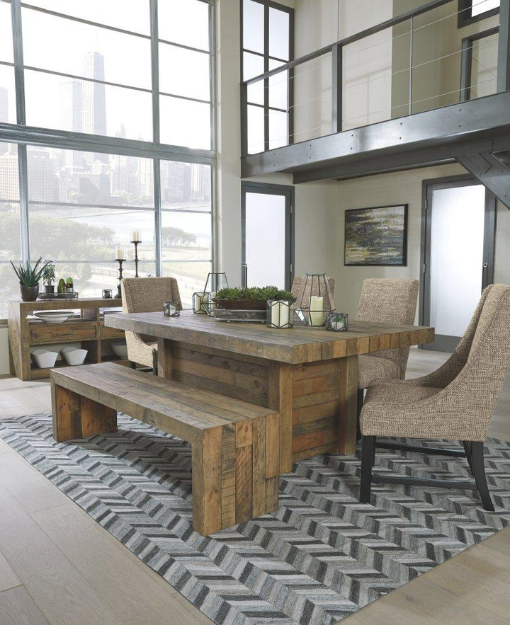 ASHLEY FURNITURE PKG000218 Dining Table and 4 Chairs and Bench